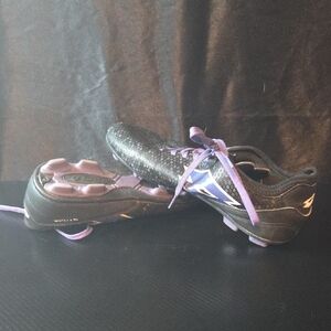 Women's Black and Purple Athletic Cleats